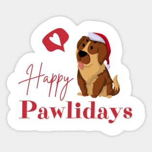 Happy Pawlidays Sticker